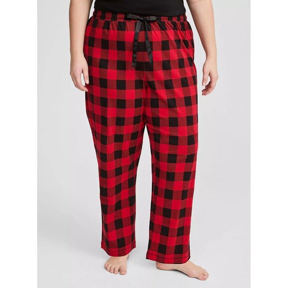 🆕 Torrid Traditional Buffalo Jester Black Red Plaid Cotton Sleep Pant - Picture 2 of 6